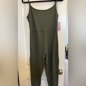 Wild Fable Sage Green Spaghetti Strap Jumpsuit